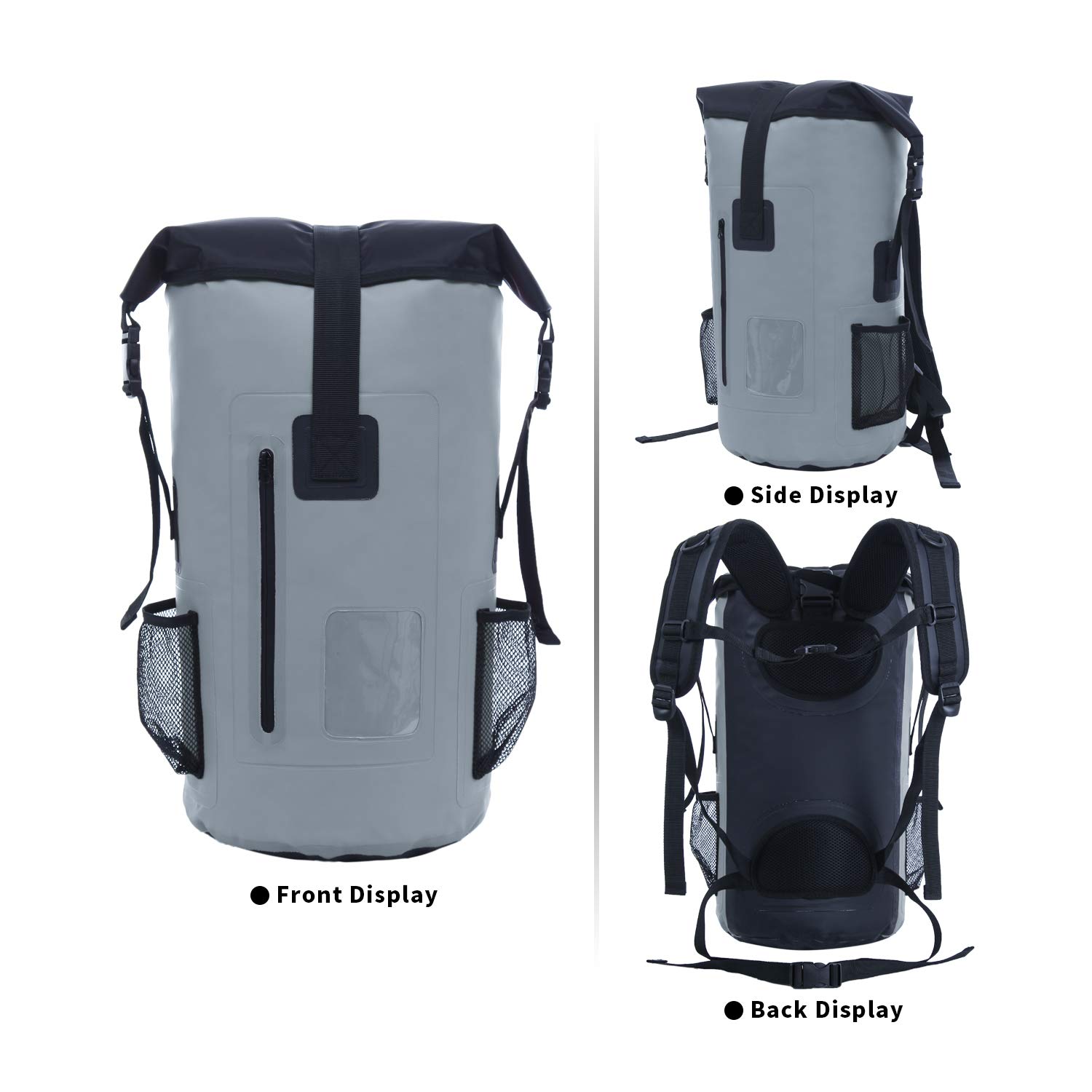 Urban Roll Top Waterproof Travel Hiking Backpack Lightweight Casual Daypack Stylish School Bag 5
