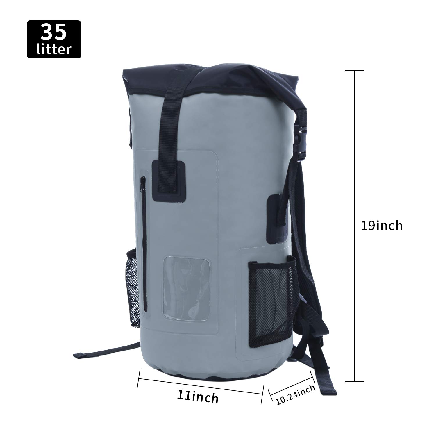 Urban Roll Top Waterproof Travel Hiking Backpack Lightweight Casual Daypack Stylish School Bag 8