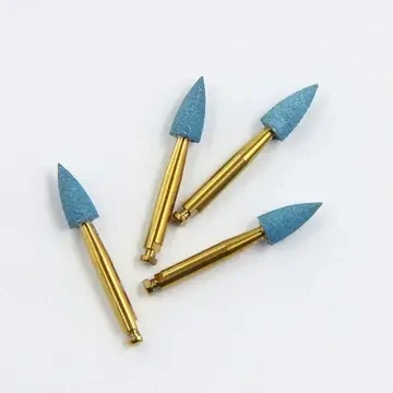 Fresa pulidora de diamante dental Sr103M de alta calidad de grano medio en forma de llama azul de baja velocidad (RA/CA) para pulir circonita totalmente cerámica 1