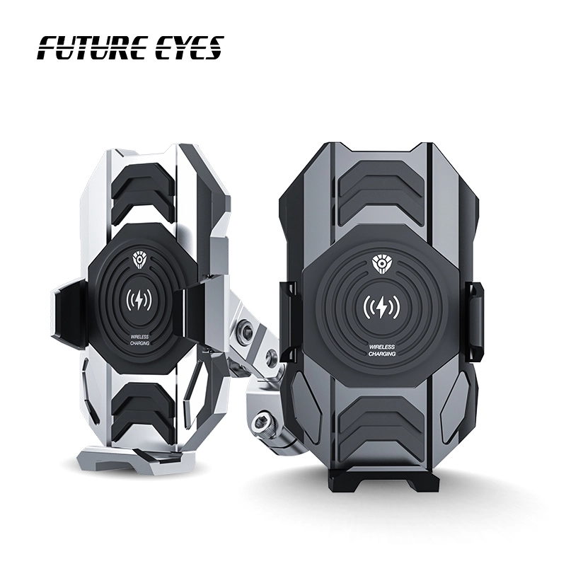 FUTURE EYES E10 Motorcycles Bike 15w Wireless Charging Cnc Aluminum Phone Holder For Motorcycle 1