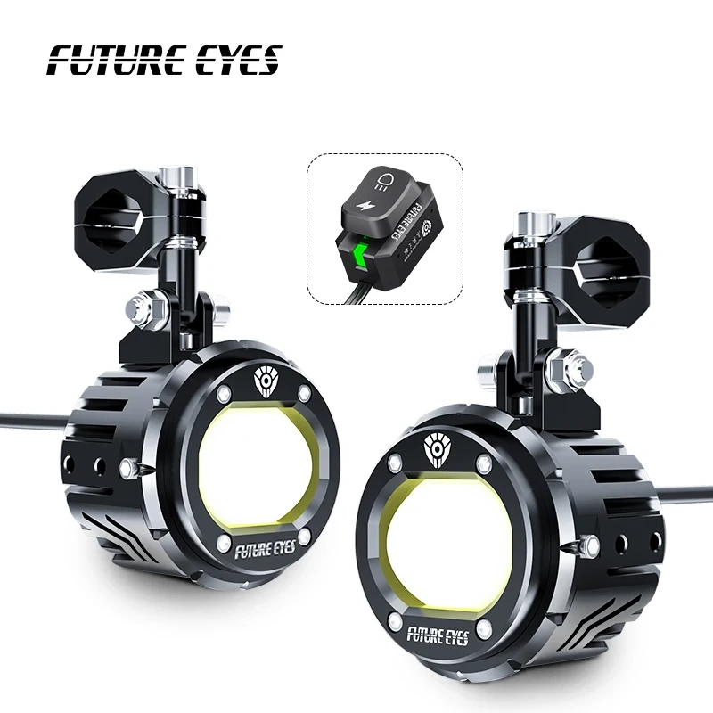 FUTURE EYES F20-P Venta al por mayor Interruptor de retroiluminación con cable Luces auxiliares de kits de motocicleta antiniebla 1