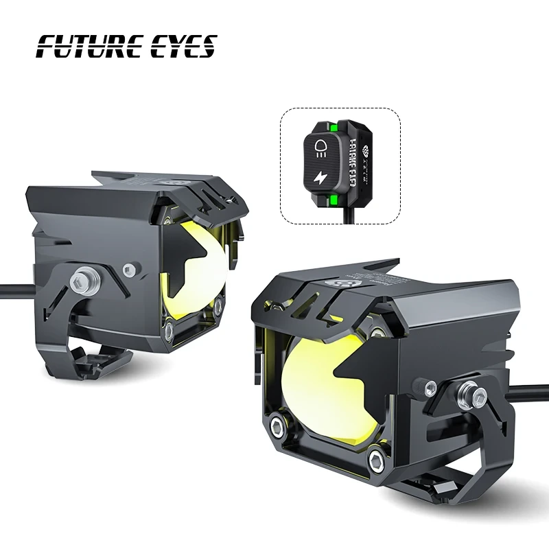 FUTURE EYES F20-X Venta al por mayor Interruptor con cable de retroiluminación Luces LED para motocicletas antiniebla auxiliares 1