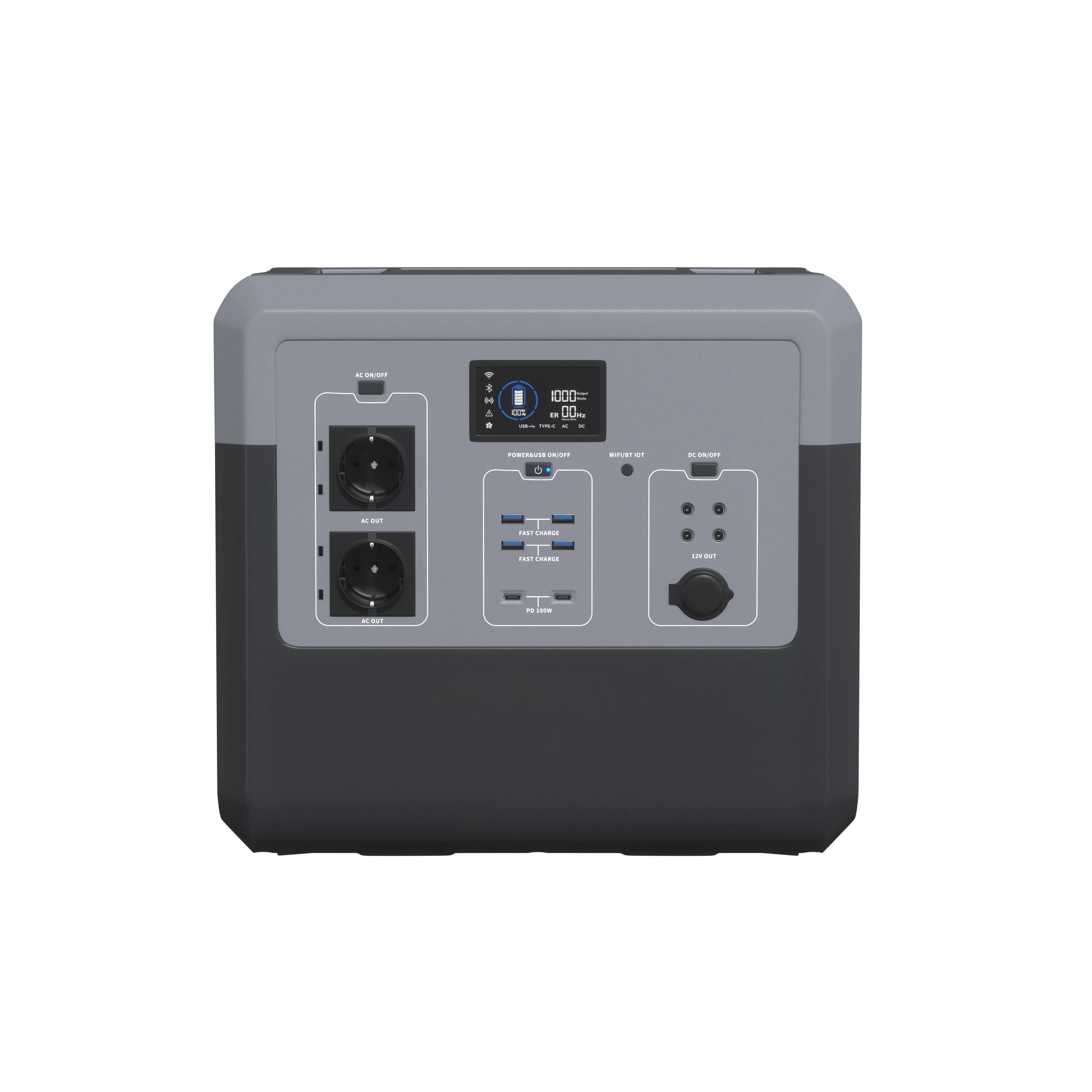 Batterie au lithium personnalisable de sortie 110V/220Vac d'alimentation mobile portable - EXPLORER 2400W 1
