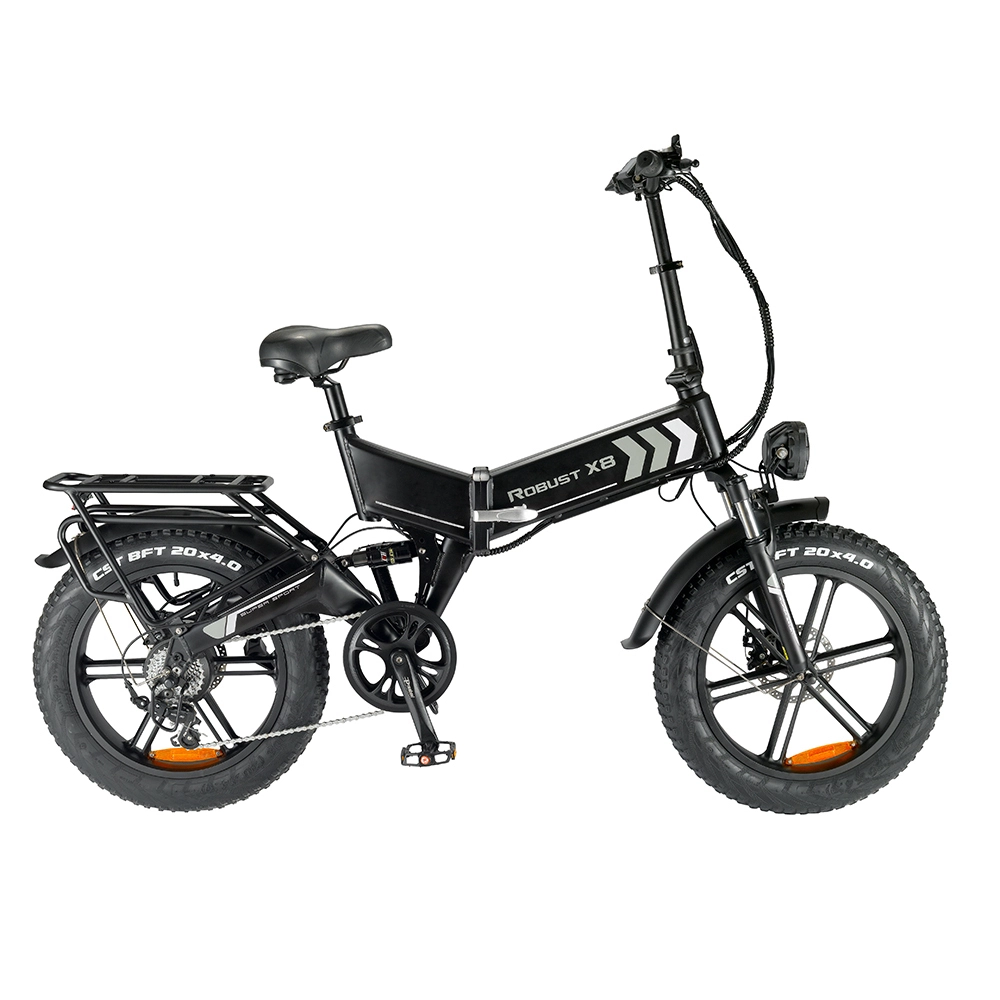 Bicicleta eléctrica con freno de disco doble PAS 500W Potencia del motor Negro FLUX- X8 1