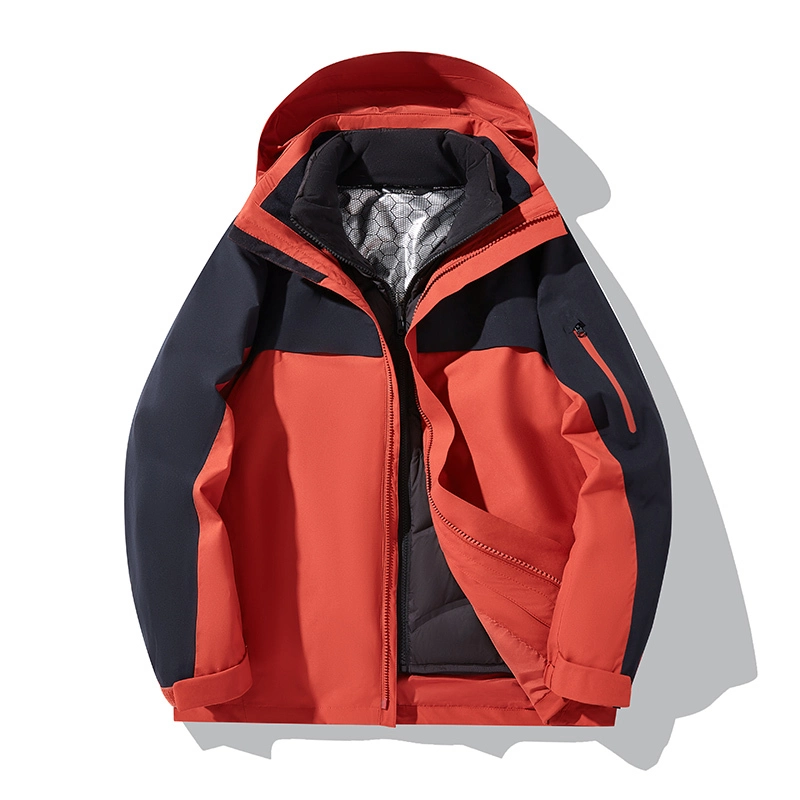 Waterproof Assault Jacket Outdoor Three-in-One Couple Down Jacket Camping Hiking Detachable Coat--DN-819 1