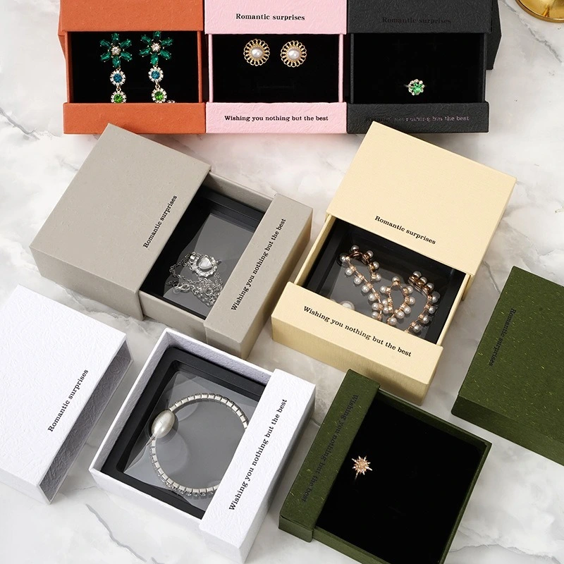 Schubladenbox mit doppeltem Boden, Box für Ringe, Ohrringe, Armbänder, Halsketten, Nagelschmuck 1