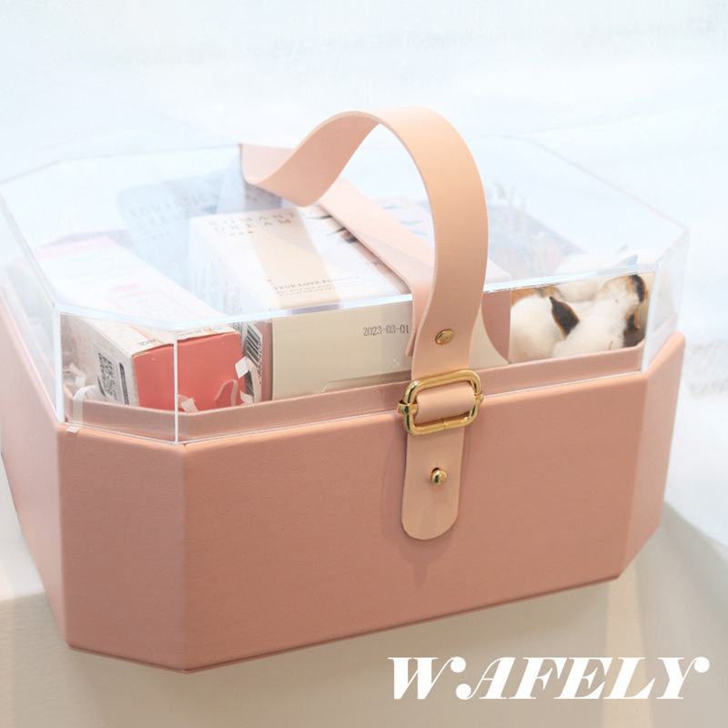 Portable Gift Leather Octagonal Acrylic Portable Gift Box | Hingtat Printing