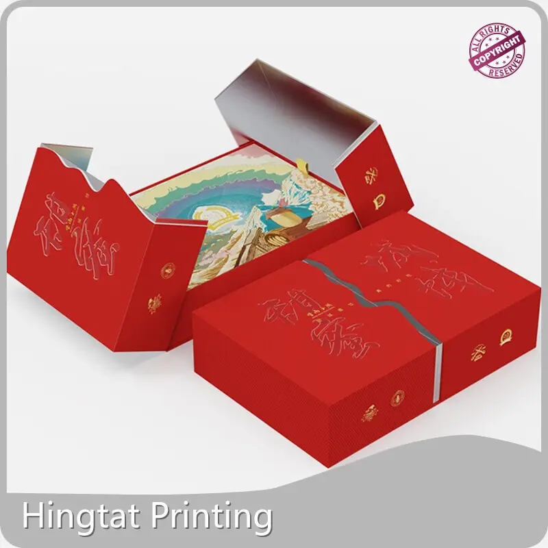 Rigid Cardboard Boxes with Lids Hingtat Printing Brand for Business 1