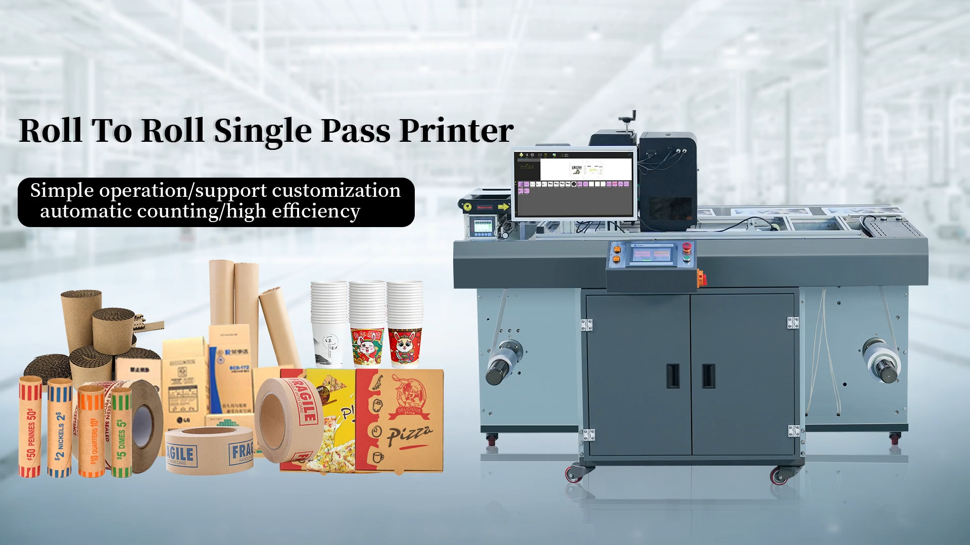 High Quality roll to roll label printer single pass printer 1
