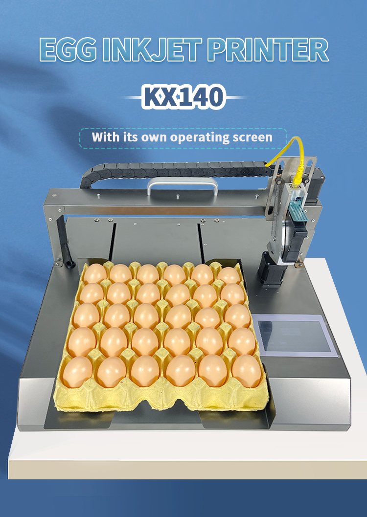Kelier Cheap Price KX140  High Quality Hen Eggs Printer  Egg Date Printer Printing Machine Egg Inkjet Printer 2