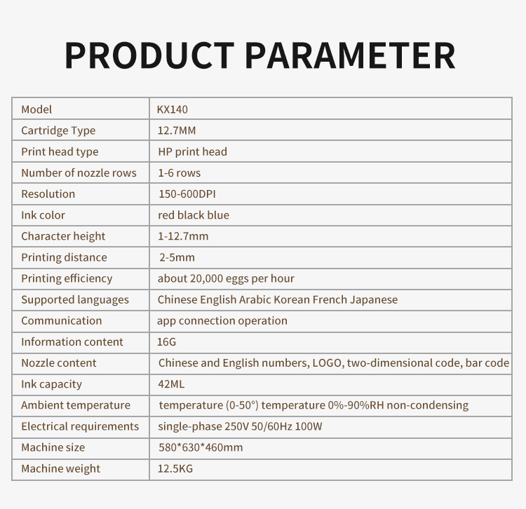 Kelier Cheap Price KX140  High Quality Hen Eggs Printer  Egg Date Printer Printing Machine Egg Inkjet Printer 5