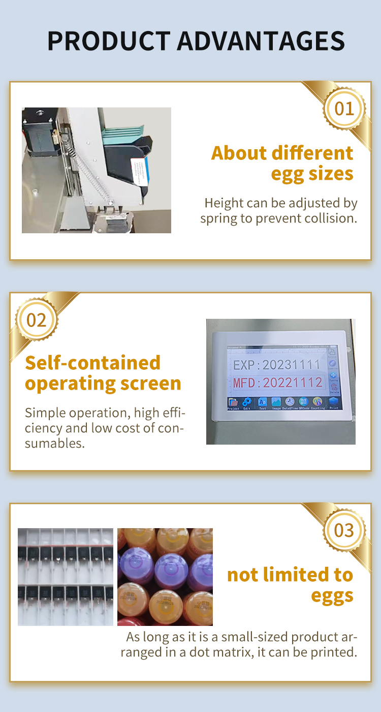 Kelier Cheap Price KX140  High Quality Hen Eggs Printer  Egg Date Printer Printing Machine Egg Inkjet Printer 6
