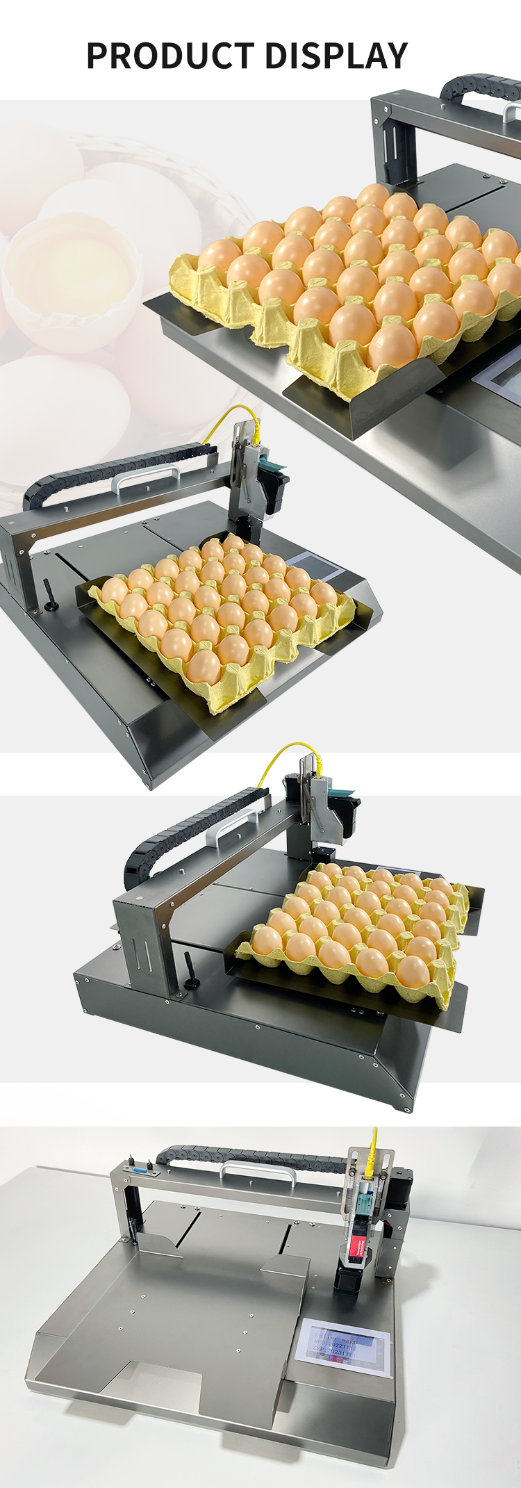Kelier Cheap Price KX140  High Quality Hen Eggs Printer  Egg Date Printer Printing Machine Egg Inkjet Printer 7