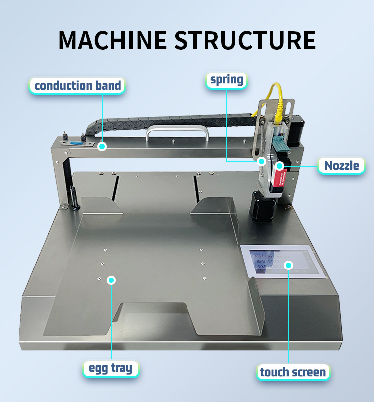 Kelier Cheap Price KX140  High Quality Hen Eggs Printer  Egg Date Printer Printing Machine Egg Inkjet Printer 4