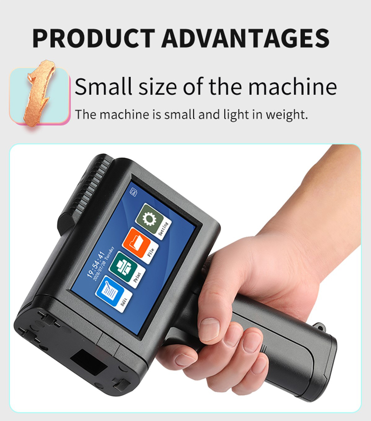 China handheld inkjet printer for plastic manufacturers - Kelier 6