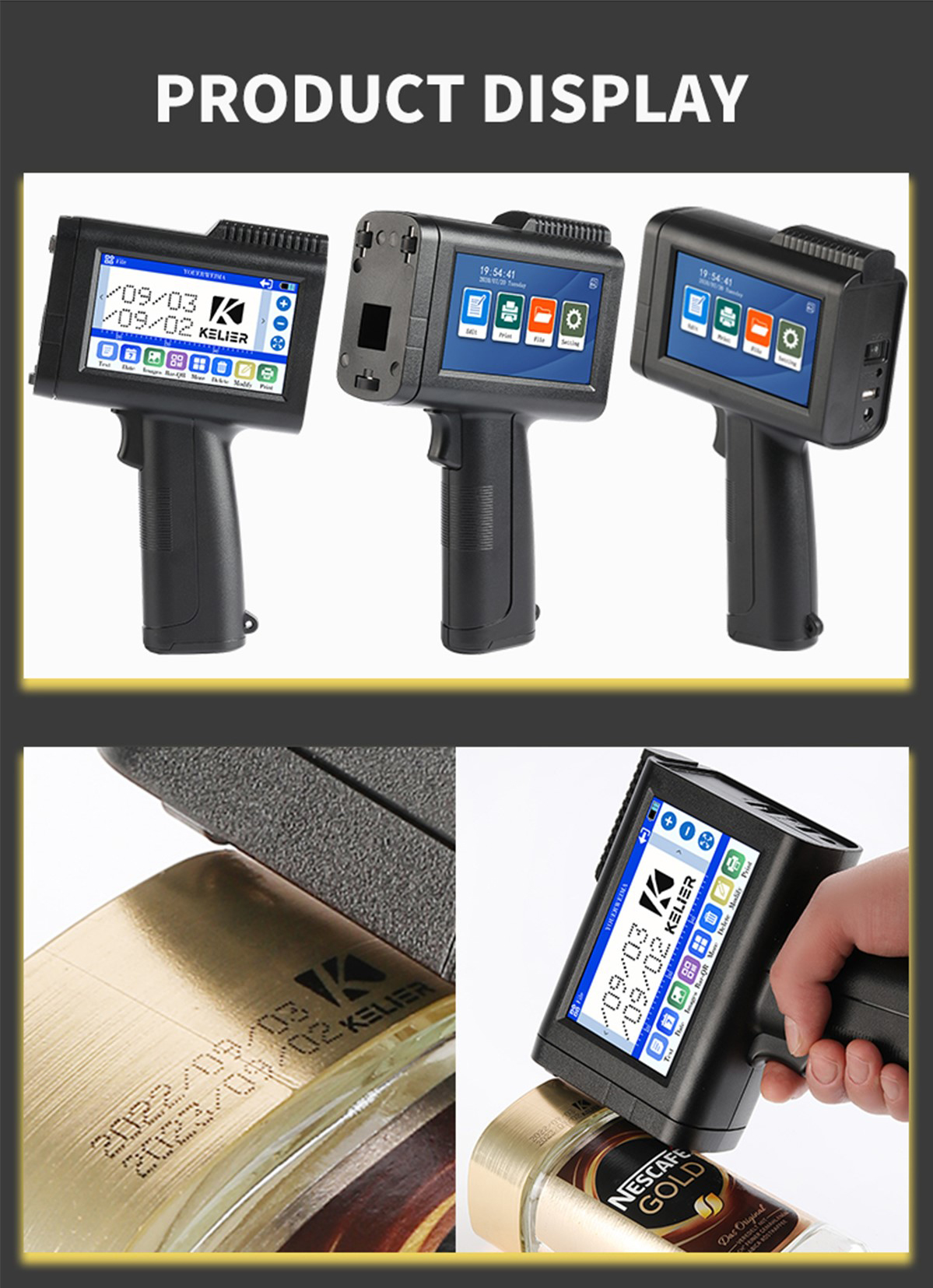 China handheld inkjet printer for plastic manufacturers - Kelier 9