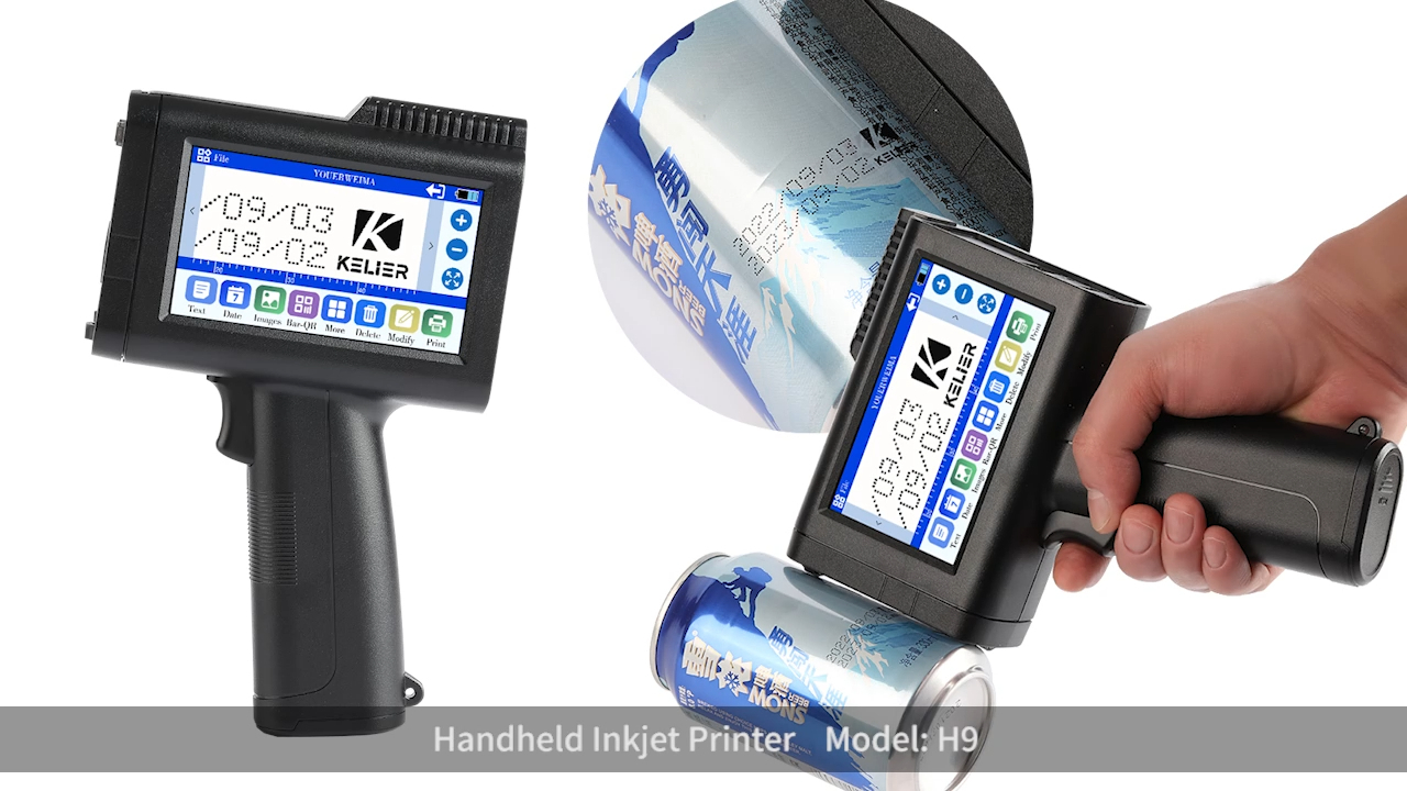 KELIER 2022 new tij handheld printer bottle date coding printer for surface printing 1