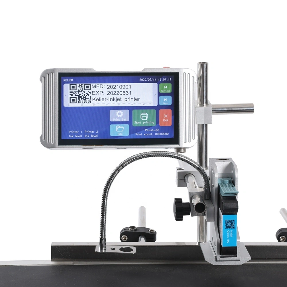 Kelier - 2022 kelier Variable data expire date QR code series number automatic online coding machine KX180 batch printing inkjet printer Online Inkjet Printer 1