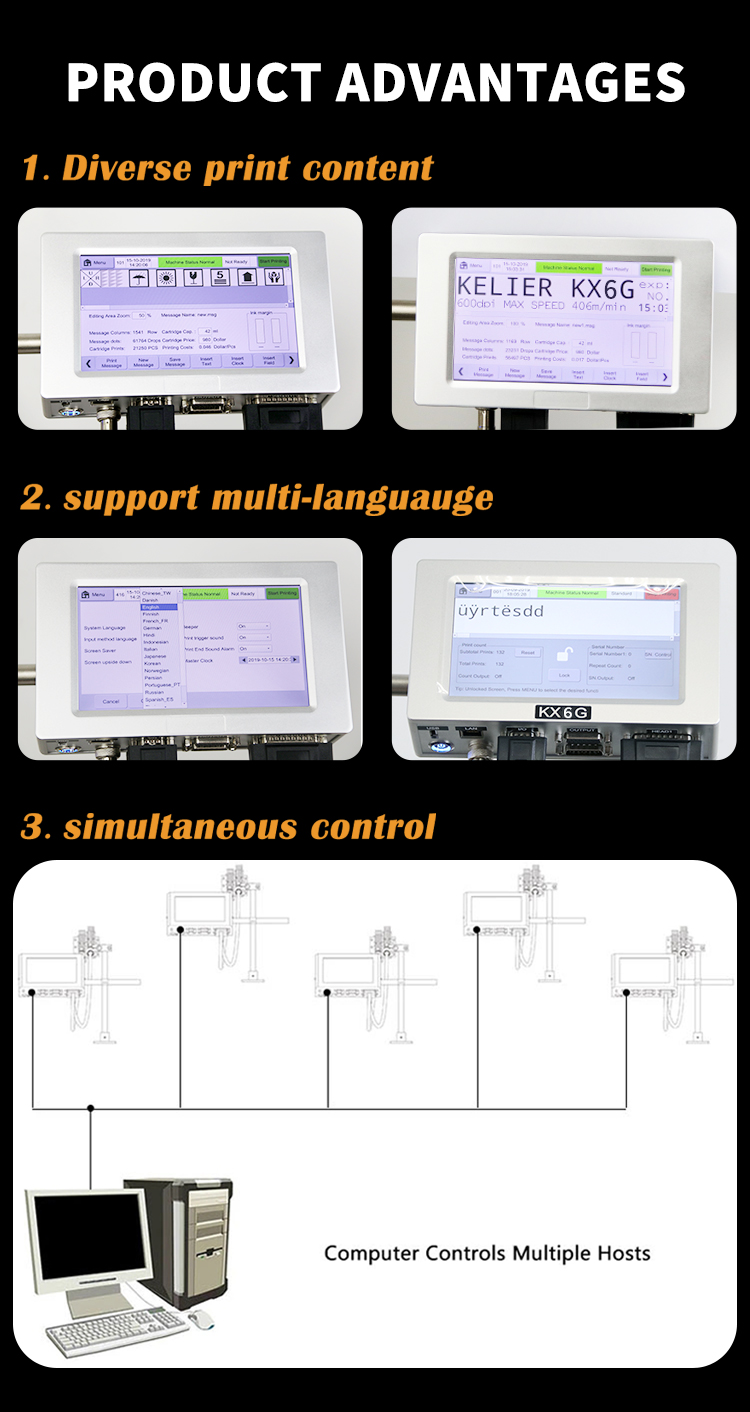 Kelier - 2021 Newest inkjet printer for eggs/6 head egg inkjet printer/Egg Print Machine with low price Online Inkjet Printer 12