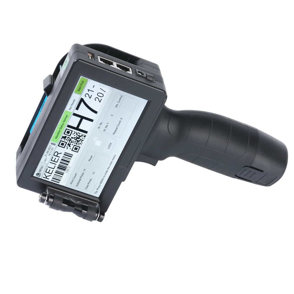 Kelier - TIJ 2.5 Batch QR Code Barcode Manual Coding Machine Expiry Date Coder Packaging Portable Handheld Ink Jet Printer Handheld Inkjet Printer 1