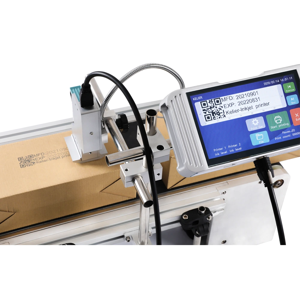 Kelier - Kelier high sensitivity touch screen barcode logo TIJ industrial batch code inkjet printer Online Inkjet Printer1 1