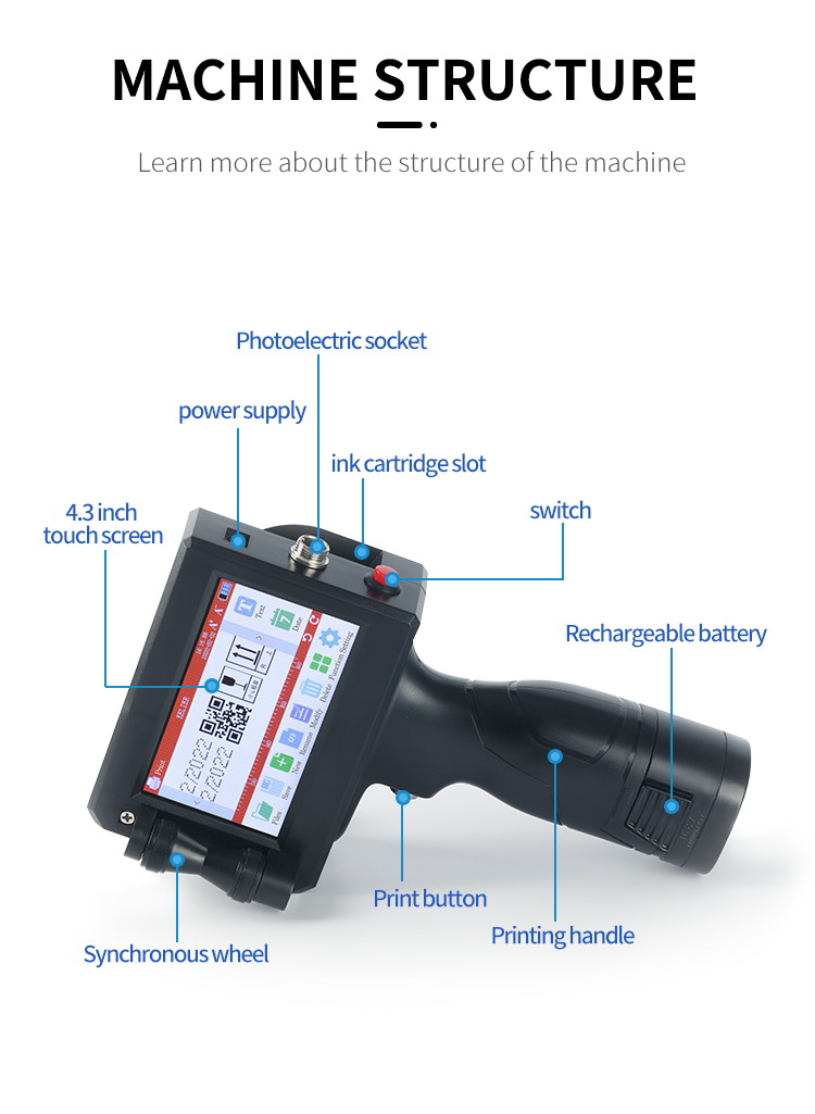 Kelier - Kelier Intelligent Portable Inkjet Printer Date QR Code Coding Machine Handheld Handheld Inkjet Printer 11