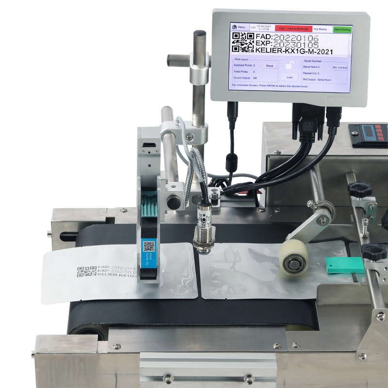 Kelier - Tij 2.5 Printer Expiry Date Stamping Machine Date Coder Machine Egg Surface Printing Industrial Line Coding Systems For Bottle Online Inkjet Printer 1