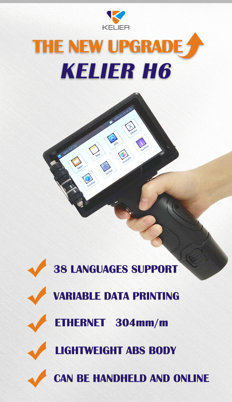 Kelier H7 Manual Handheld inkjet printer for logo plastic