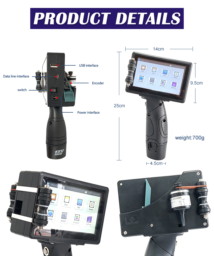 Kelier H7 Manual Handheld inkjet printer for logo plastic