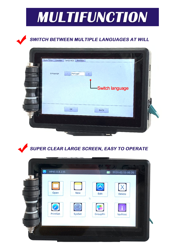 Kelier H7 Manual Handheld inkjet printer for logo plastic