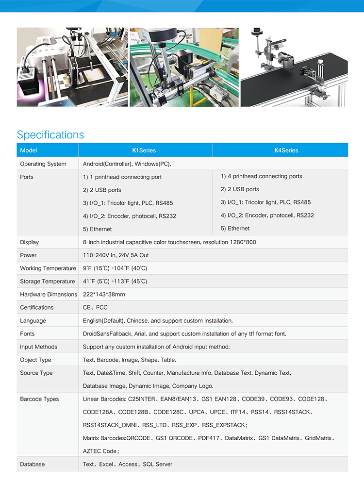 Kelier - KELIER 2021 new 71mm-280mm Multi-functional piezo inkjet printer with Continuous Ink Supply System (CISS) Online Inkjet Printer 12