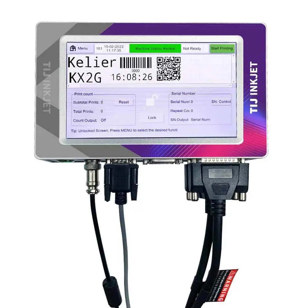 Kelier - 2021 CIJ TIJ inkjet printer batch coding machine for production line coding machine 600DPI 406m/min speed Online Inkjet Printer 1