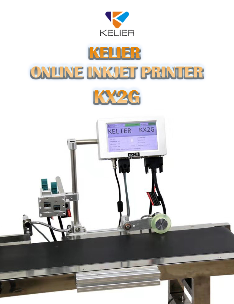 Kelier KX2G plastic bag digital label printing machine for assembly line