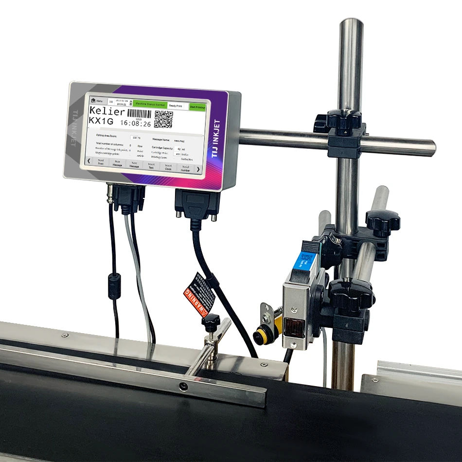 Kelier - Automatic Expiry Date Ink Jet Inkjet Batch Coding Printing Machine For Pouches Plastic bag Online Inkjet Printer 1