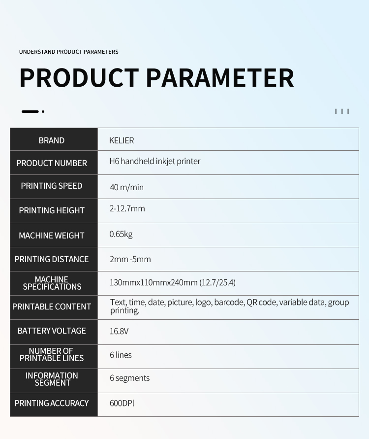 Kelier - Kelier 2022 new date codes colour packaging bags packaging bags inkjet printer Handheld Inkjet Printer 13