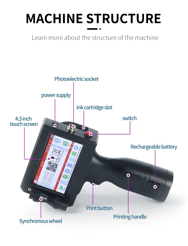 Kelier - Kelier 2022 new date codes colour packaging bags packaging bags inkjet printer Handheld Inkjet Printer 12