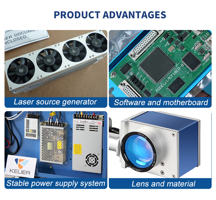 Kelier - Raycus Source Laser Marking Machine co2 Laser Marking Machine 30W Fiber Laser Marking Machine CO2 laser marking machine 12