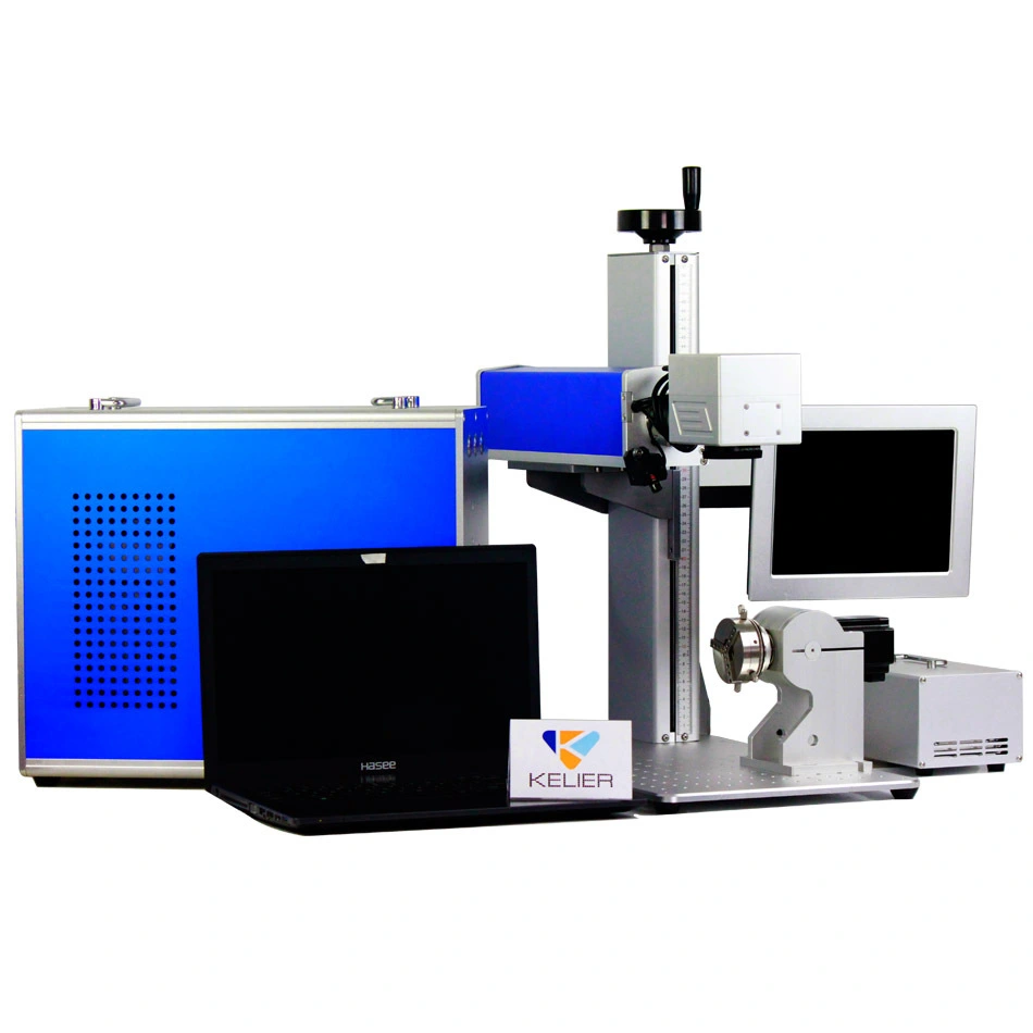 Kelier - laser printers for metal/plastic/tag/key chains/pen metal tag printing machine-3 Fiber laser marking machine 1