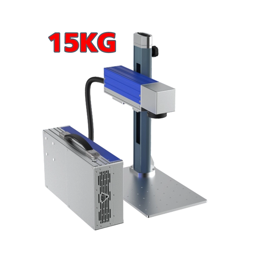 Kelier - KELIER 20w 50w Fiber laser marking machine for steel pen laser 30w metal engraving machinery with customized pen conveyor belt f Fiber laser marking machine 1