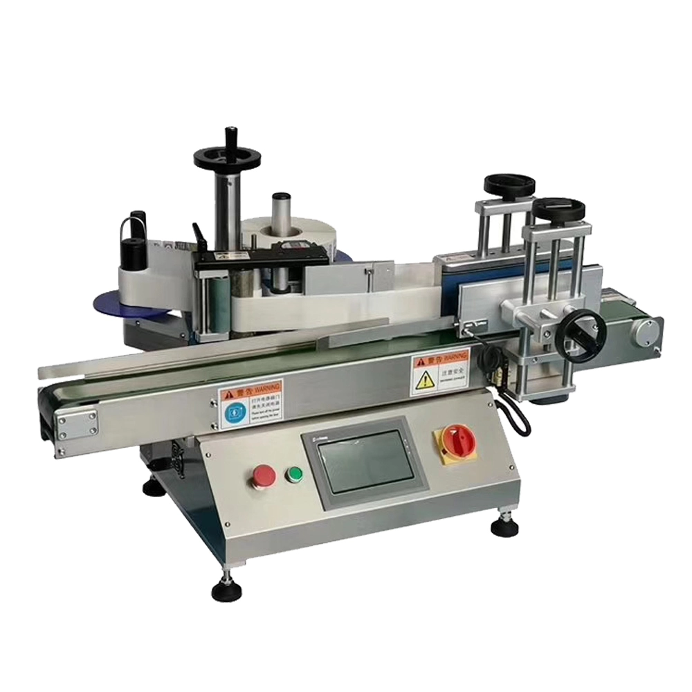 Manual Flat beer bottle labeling machine for wine bottles, cans, beverage bottles-Kelier 1