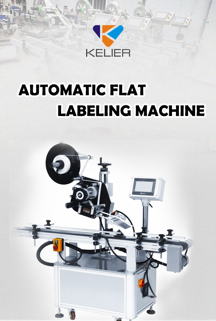 Scratch Card Flat Surface Bottle Pouch Automatic Labeling Sticking Machine For Cosmetics Flat labeling machine-KELIER 8