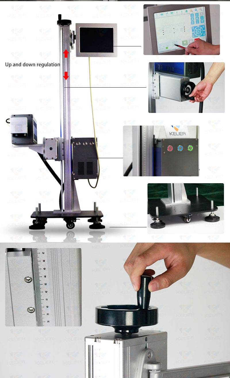Highly efficient and stable marking industrial production CO2 Online Flying Laser Marking Machine FCF-3