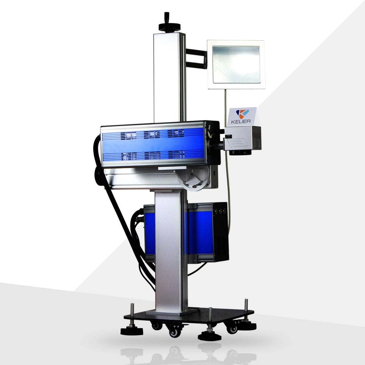 Kelier - CO2 laser labels fly marker online flying fiber co2 conveyor belt laser marking printing machine for non-metal materials price Non-standard customization 1