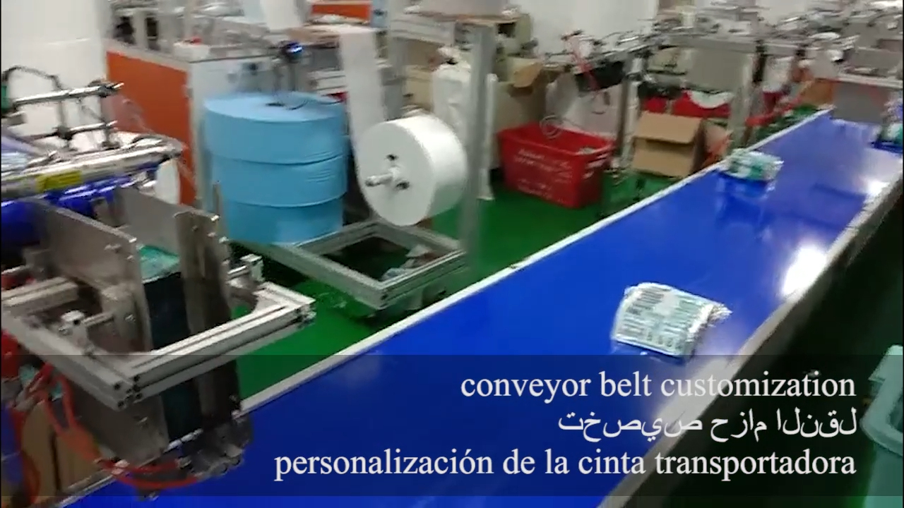 KELIER customizable conveyor belt for mask packaging line adjustable speed width and length 1