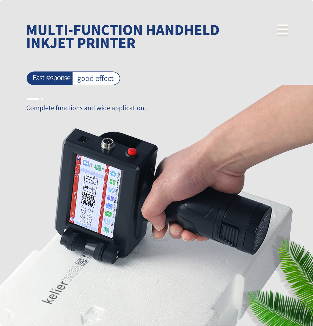 Industrial Handheld plastic bottle Expiry Date Inkjet Printer H6 8