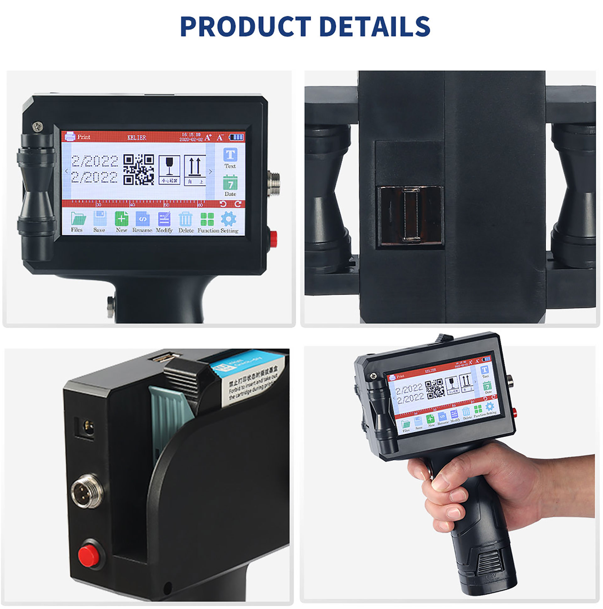 Industrial Handheld plastic bottle Expiry Date Inkjet Printer H6 14