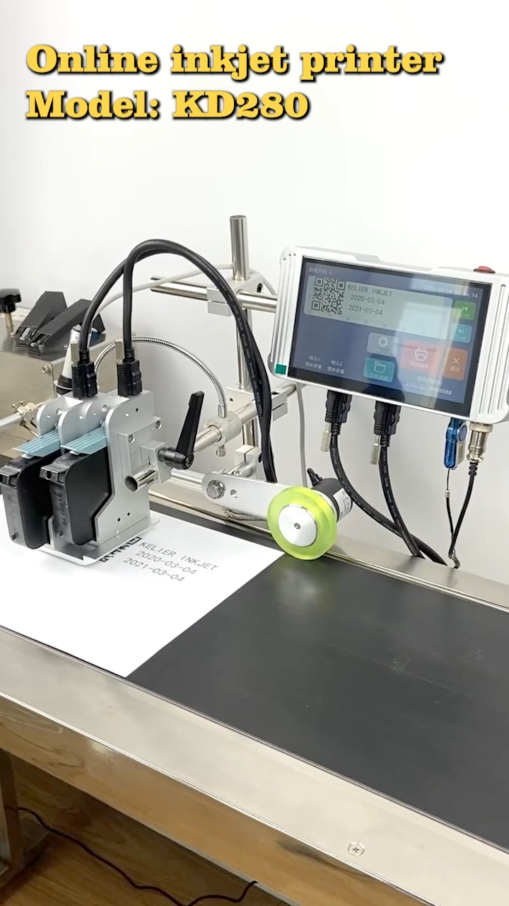 kelier KX280 QR code barcode expiration date printer can print 1mm-25.4mm for production line 1