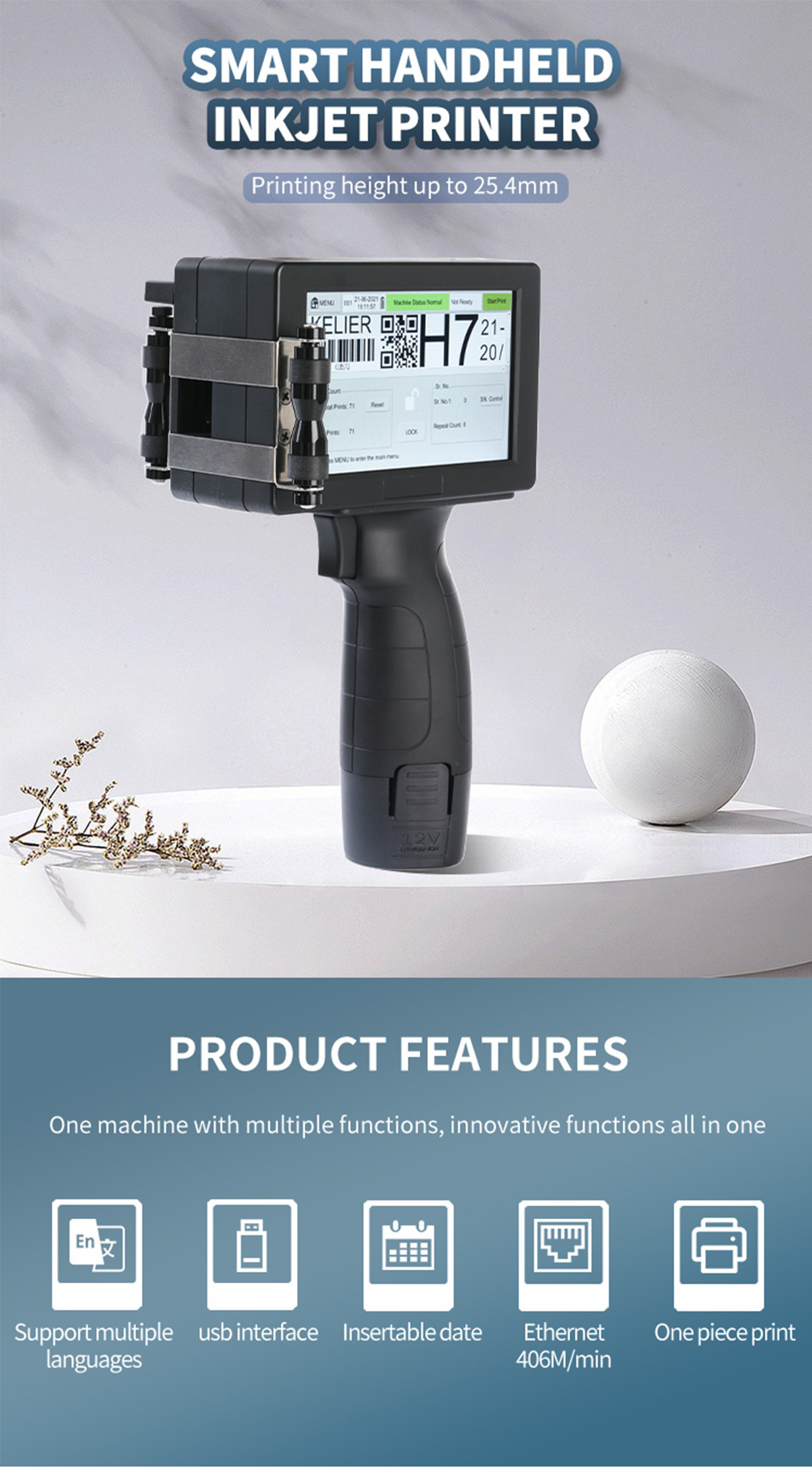 Kelier 2022 New Nucleic Acid Detection Reagent Expiration Date Printing Machine 8