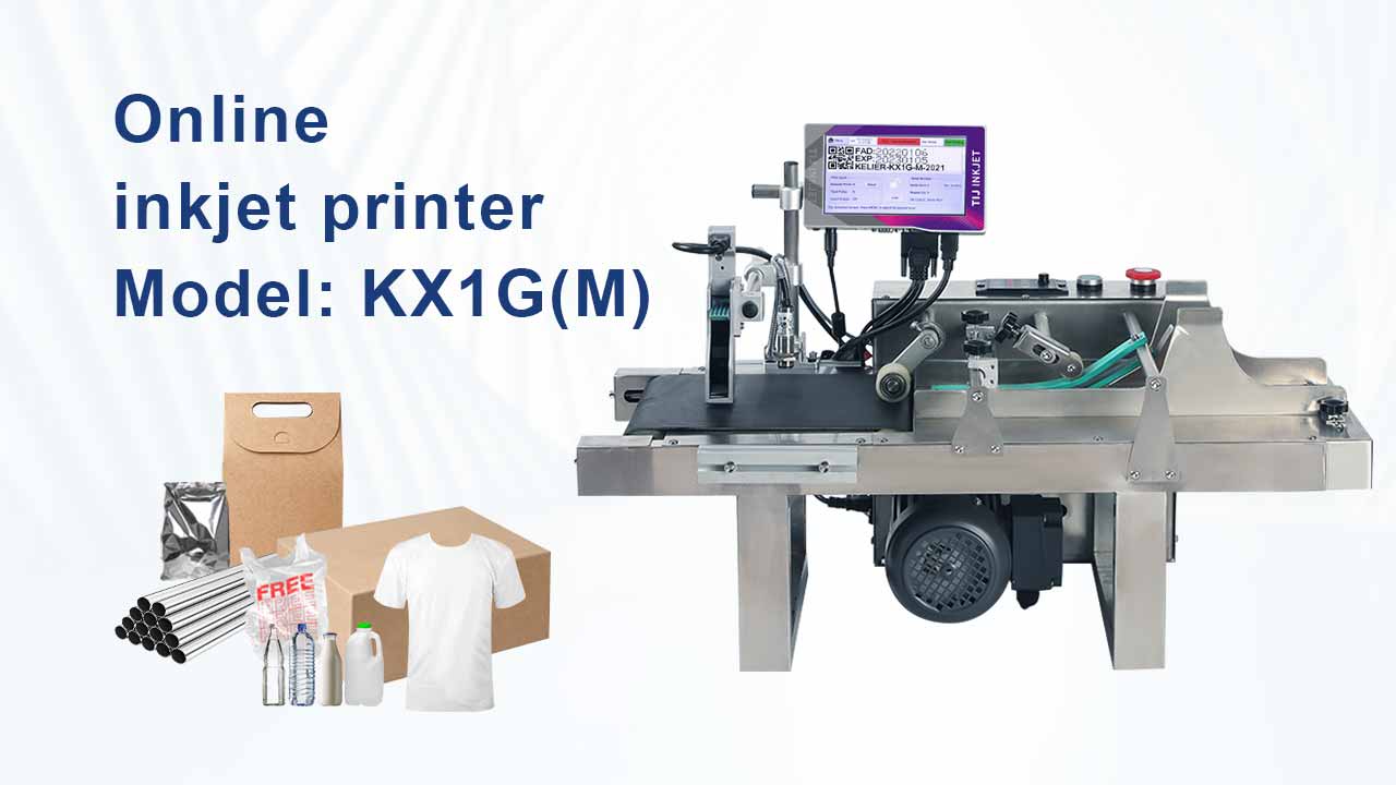 Customized Online coding machine KX1G(M) for coding test of plastic bottle assembly line 2