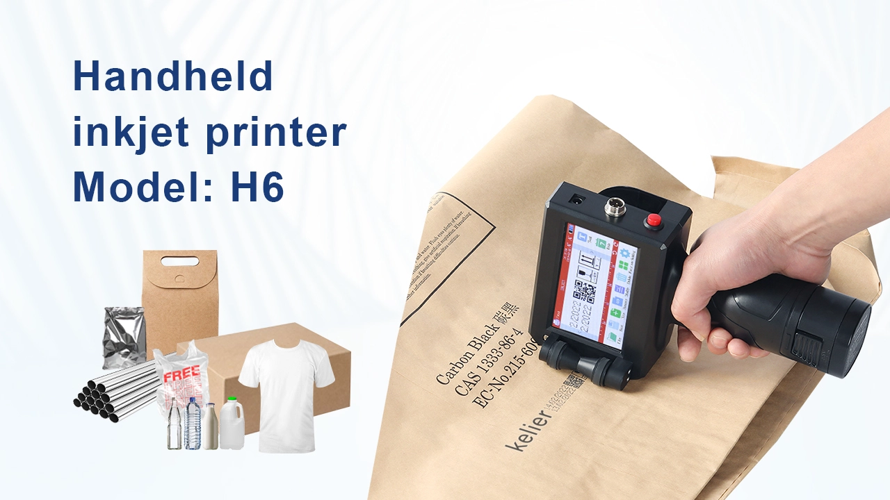 Customized H6 Hand-held inkjet printer packaging bag coding test For multiple materials 1